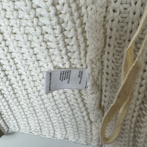 Brochu Walker Fida Handknit Shrug Cream Knit Women's Cardigan in Almond - Picture 14 of 15